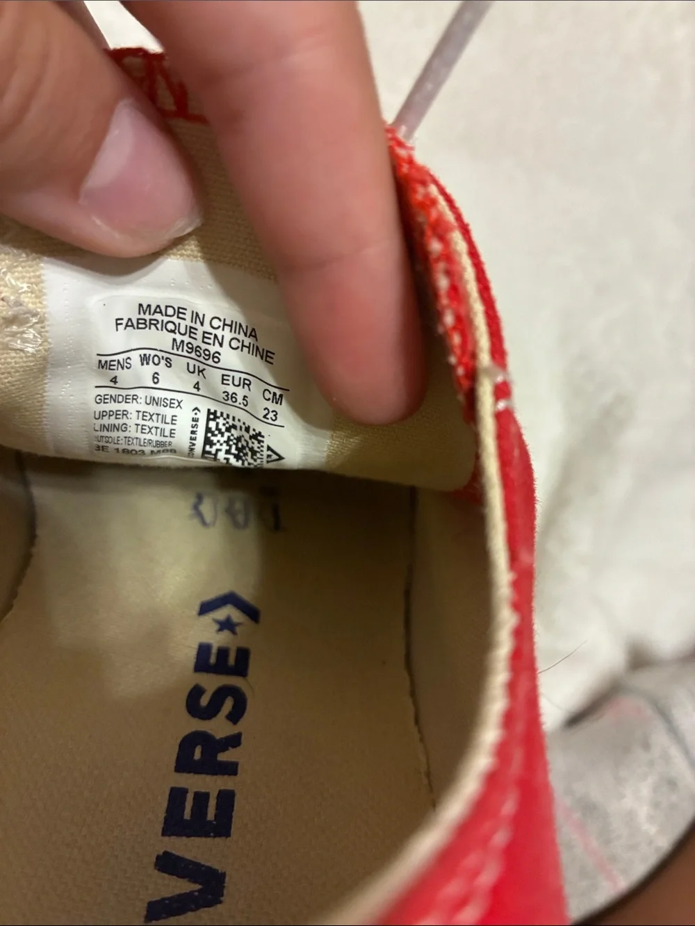Converse Kids Red and White Low-Top Canvas Sneakers